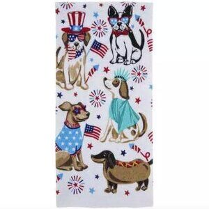 4th Of July Dog Kitchen Towel Home Decoration Holiday Gift Keepsake